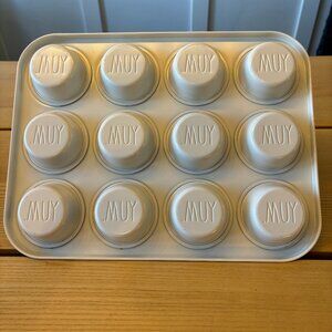 Rae Dunn White/Cream "YUM" 12 Muffin & Cupcake Pan